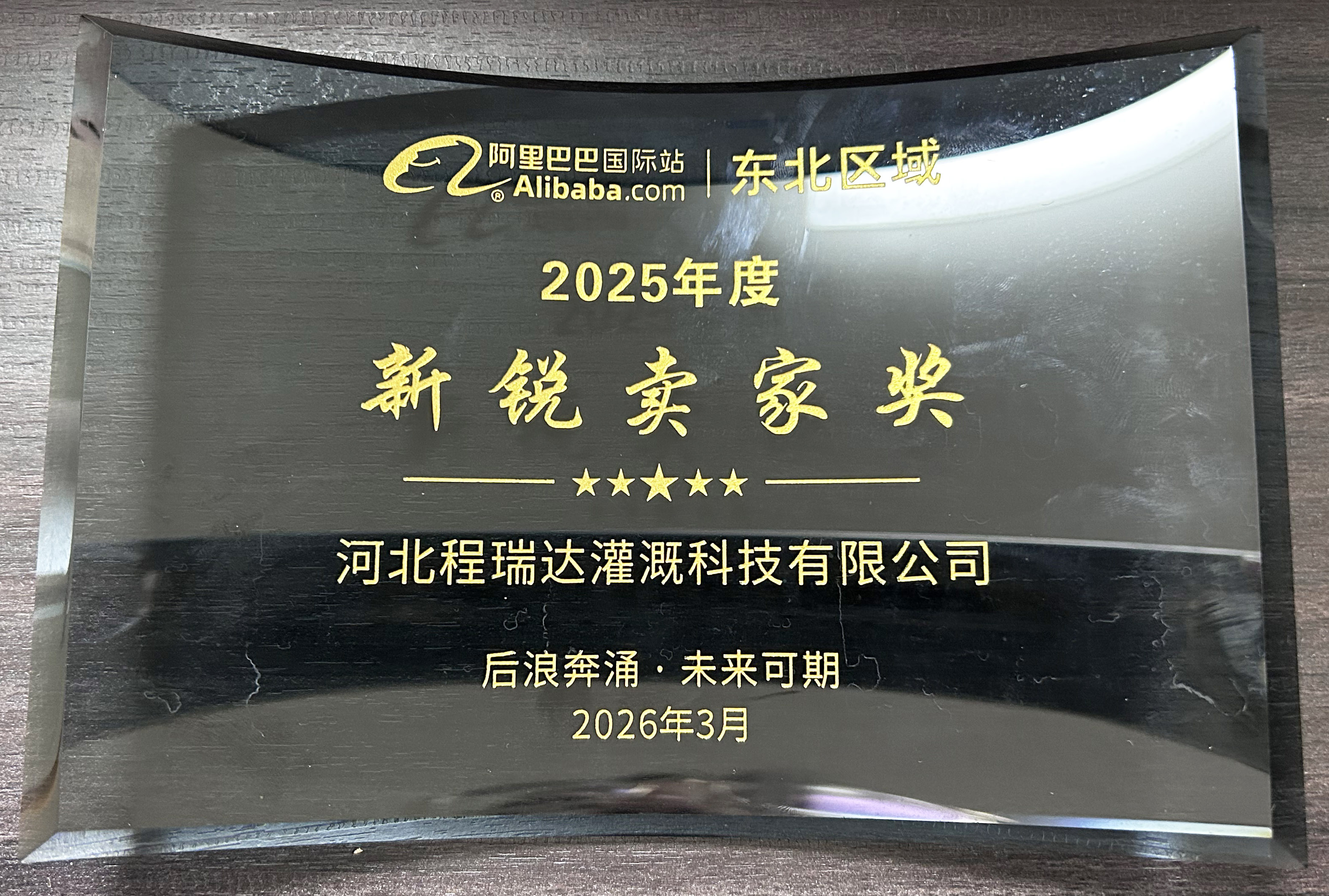 黄冈程瑞达灌溉 | 荣获阿里国际站新锐卖家奖